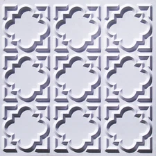 # 142 - White Matt 2'x2' PVC Faux Tin Decorative Ceiling Tile Panels Glue-Up