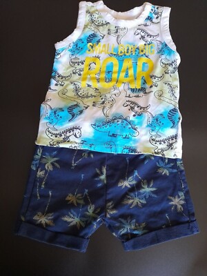 Dinosaurier Sommer Set 2 Teilig Größe 92, dopo dopo Short & Top  