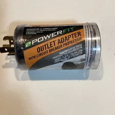 Powerfit Outlet Adapter-Generator To Power Cord- With Circuit Breaker Protection