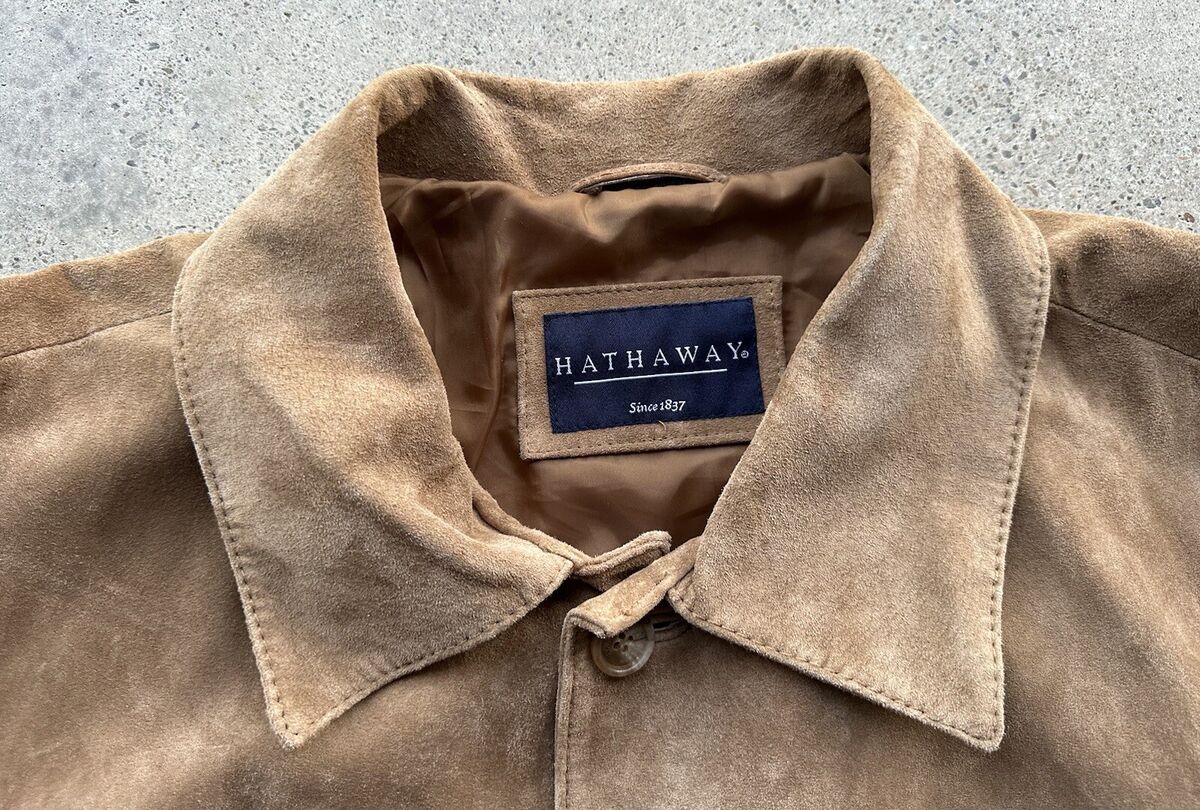 Vintage Hathaway Blue Label 100% Leather Brown Suede Bomber Vintage Hathaway Blue Label 100% Leather Brown Suede Bomber