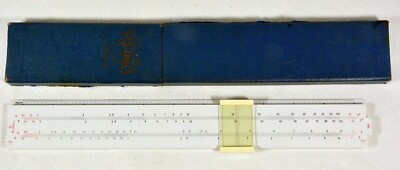 Blundell Omega Rechenschieber Modell 405 Original Etui sehr guter Zustand