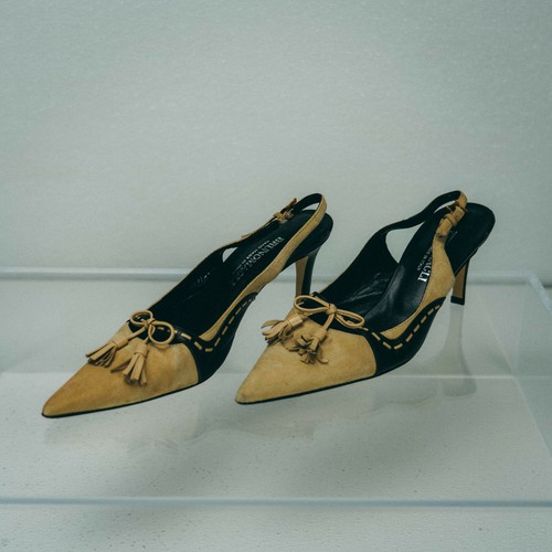 Bruno Magli Made In Italy 37.5 EU US 7 Tan and Brown Vero Cuoio 2.5\u0026#034;  Heel W2C | eBay