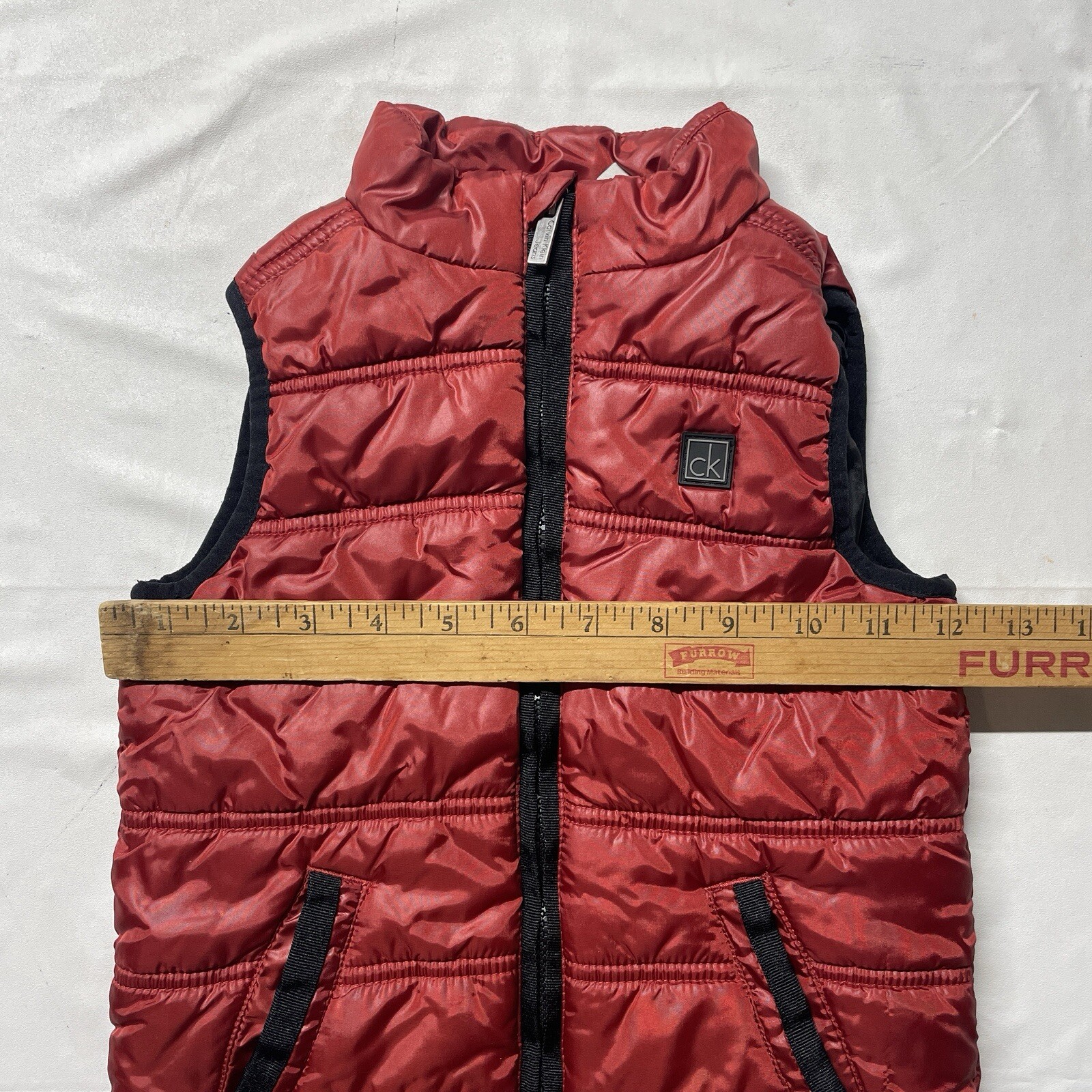 Calvin Klein Puffer Vest Jacket Boys Size 2T Maroon Full Zip Kids Youth Toddler thumbnail 10