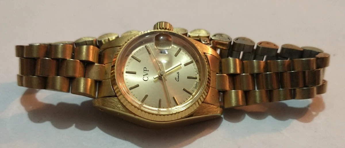 Vintage CVP Ladies Quartz Watch Not Working For Parts Or Repair AS IS Condition