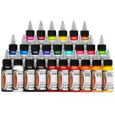 Eternal Tattoo Ink 25 Color Set Best Selling Colors NEW 1/2 oz. Bottles.
