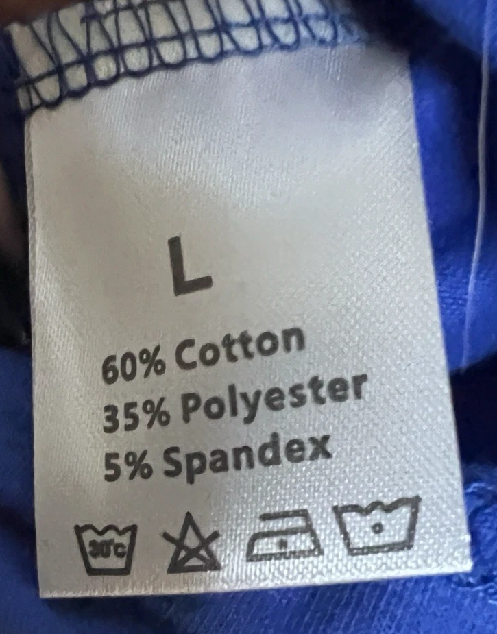 Camiseta de béisbol de Los Ángeles para hombre talla grande cuello en V azul con estampado blanco y rojo Foto 4 de 4