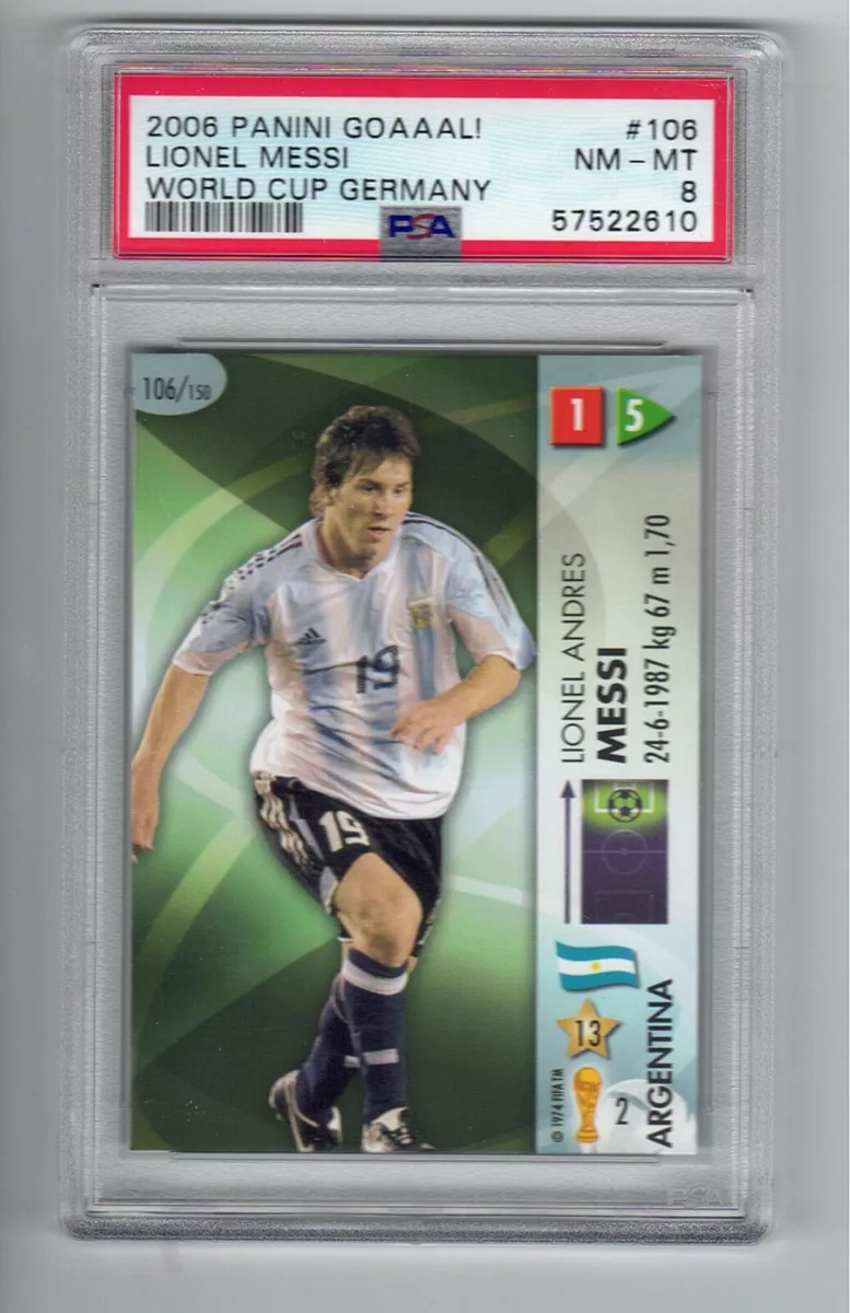 2006 PANINI WORLD CUP Messi  PSA8