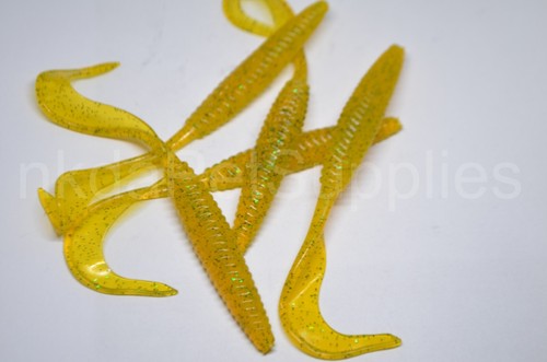 Curly Long Tail Worm 13cm Soft Quality Jelly Fishing Lures Swim Bait Jig Head - Picture 4 of 4
