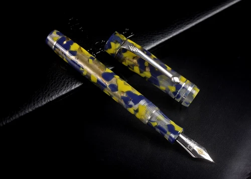 Conway Stewart Wellington Prototype (yellow and blue transparent) Fountain Pen