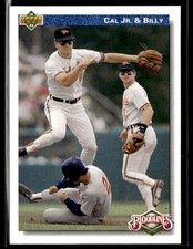 1992 Upper Deck #82 Cal Jr. & Billy Orioles Baseball Card 1303H