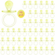 48 Pieces Acrylic Pacifiers for Baby Shower Games 2.5'' Acrylic Pacifiers Bul...