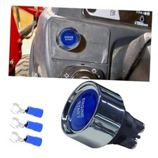12V DC 50A Car Engine Ignition Switch, Engine Push Button SPST with LED Blue
