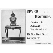 Spyer Brothers Antique Dealers, New Bond Street, London - Antique Advert 1902