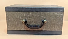 Vintage Tweed Slide Tray Storage Case w/Slide Trays