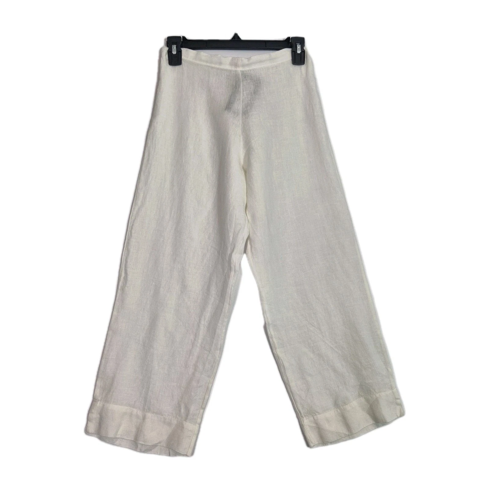 Bryn Walker Women's White Linen Capri Pants Size XXS Wide Leg pull On NWT 68
