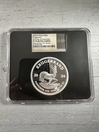 2024 South Africa 2-oz Silver Krugerrand Proof NGC PF70UC FDOP 1 of 1st 121
