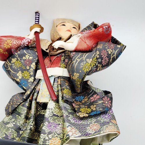 Vintage Japanese Doll Benkei Warrior Figure Samurai Warrior - Picture 17 of 22