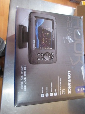 New Lowrance Hook Reveal 5X GPS Fish Finder Splitshot HDI 000-15503-001 open box