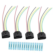  4PCS Ignition Coil Connector Pigtail Wire Harness Compatible with AUDI A3-A8 