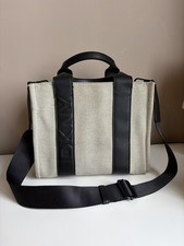 DKNY PURSE TOTE MINI, BLACK AND BEIGE, WITH SHOULDER STRAP, GREAT CONDITION