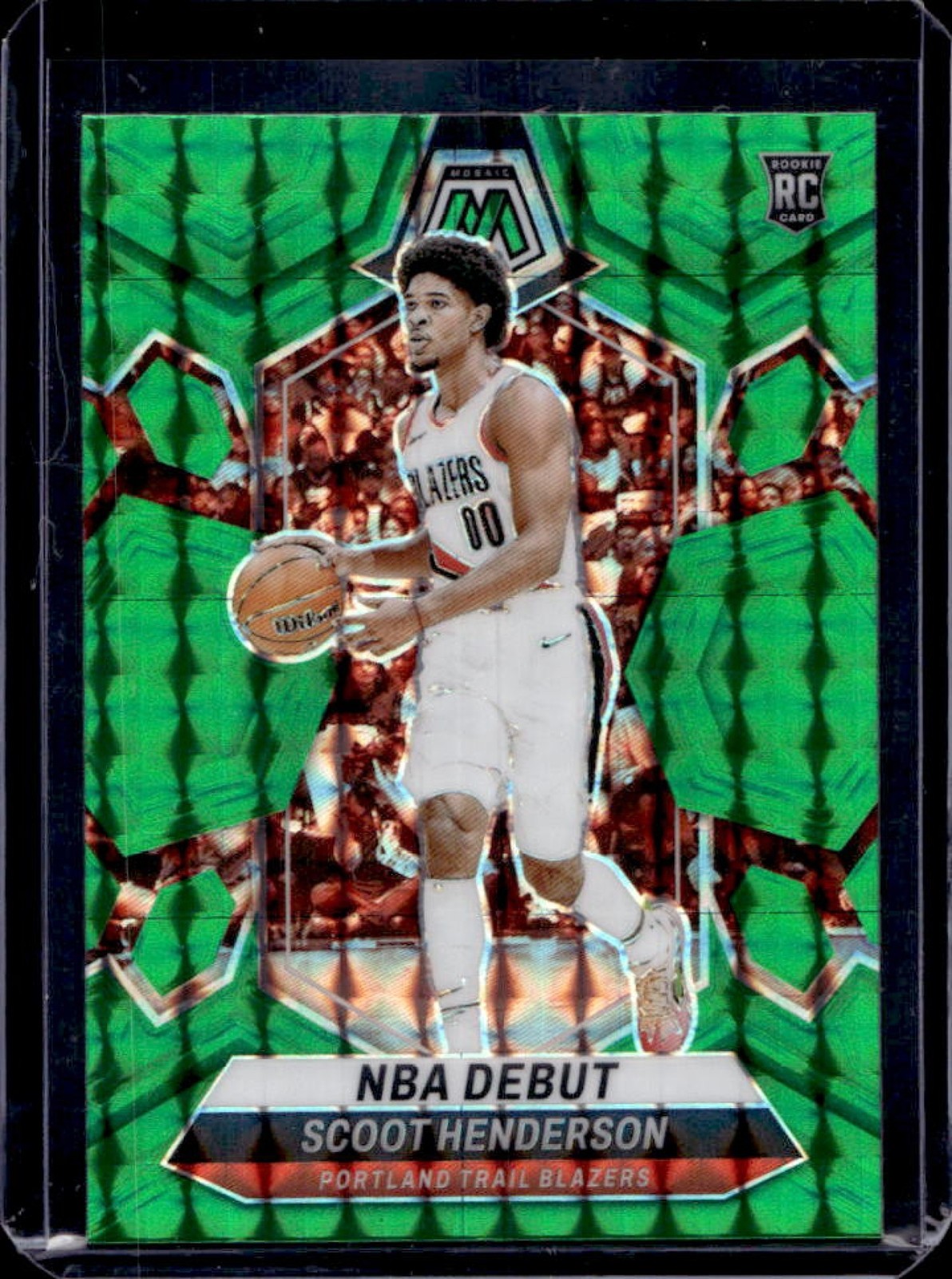 2023-24 Mosaic Scoot Henderson RC Green Mosaic Prizm NBA Debut #255
