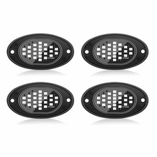4X Blue Trail LED Rock Underbody Light Lamp Rig Glow For Offroad SUV Pickup 12V