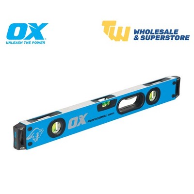 OX Tools Pro Wasserwaage 1200 mm 4 Fuß 48 Zoll 120 cm 3 Fläschchen stoßfeste Wasserwaagen P024412