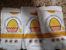 Egg White Protein Powder 8oz x 3 New Sealed Exp 2028