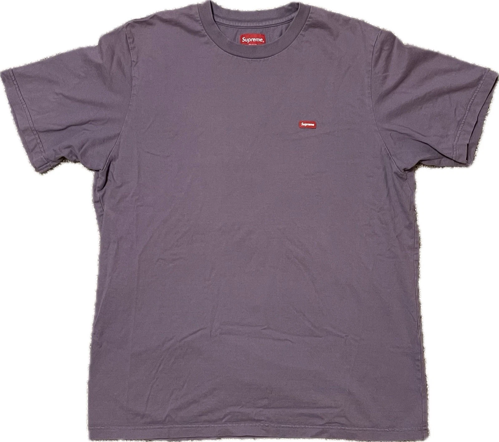 Tee shirt homme Supreme petite boîte logo violet   Taille L