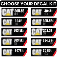 Compatible With E Series Decal Kit Mini Excavator - Choose Your Stickers Compatible With E Series Decal Kit Mini Excavator - Choose Your Stickers