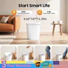 Touchless 4.22 Gallon Automatic Motion Sensor Smart Trash Can Bathroom Trash Can