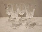 Vintage Waterford Crystal Lismore Water Goblets 6-7/8" Set of Four