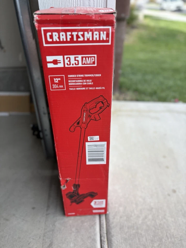 CRAFTSMAN 3.5 AMP CORDED 12” STRING TRIMMER EDGER New - Image 3 of 3