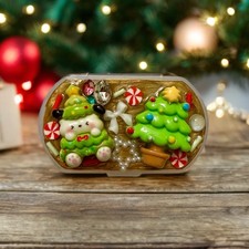 Pochacco Pill Box Handmade Decoden Junk Mini Med Case Pink Christmas Travel