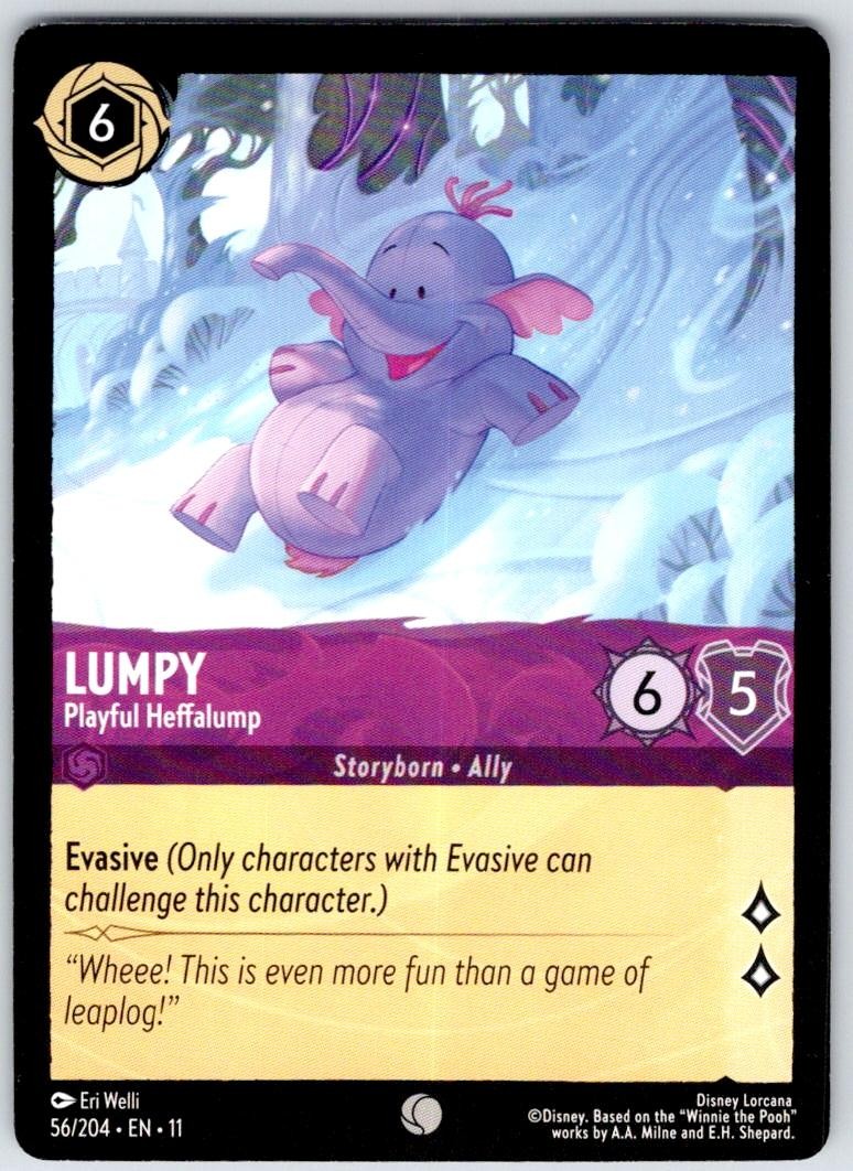 Lumpy - Playful Heffalump 56/204 Common Winterspell Lorcana Near Mint