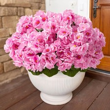 Artificial Geraniums for Outdoors Faux Plants UV Resistant Flowers Outside Fa...