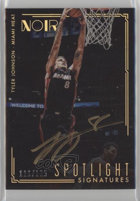 2016 Panini Noir Spotlight Signatures Vertical 116/125 Tyler Johnson #SP-TJ Auto