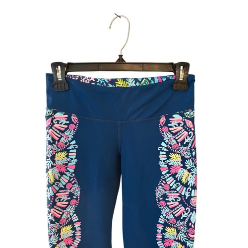 Lilly Pulitzer Luxletic UPF 50+ Weekender Midi Legging In Inky Navy Glow SM - Picture 8 of 10
