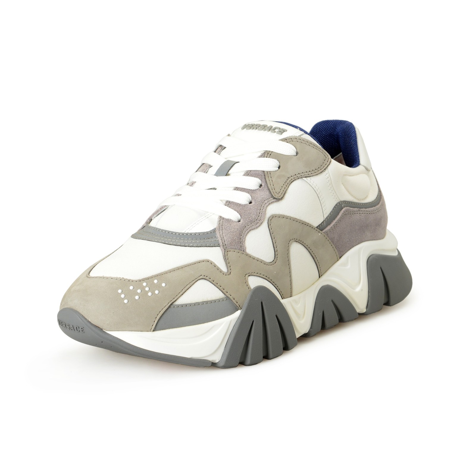 Мужские кроссовки Versace из разноцветной парусины и кожи с логотипом Medusa, размер US 11 , IT 44