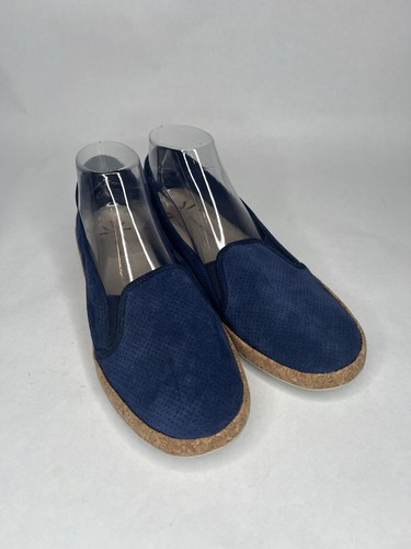Scarpe mocassini Isaac Mizrahi 9,5 blu scamosciati scarpe basse comode slip-on sughero - Foto 1 di 7