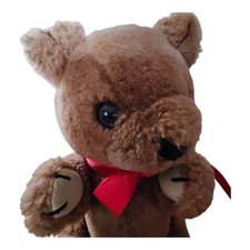 Vintage 1981 Dakin Brown Jointed Teddy Bear Plush Stuffed Animal 13" CLEAN