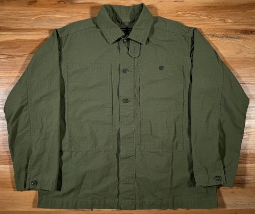 Engineered Garments Olive Drab 100% Cotton Ripstop Jungle Fatigue Shirt Jacket S