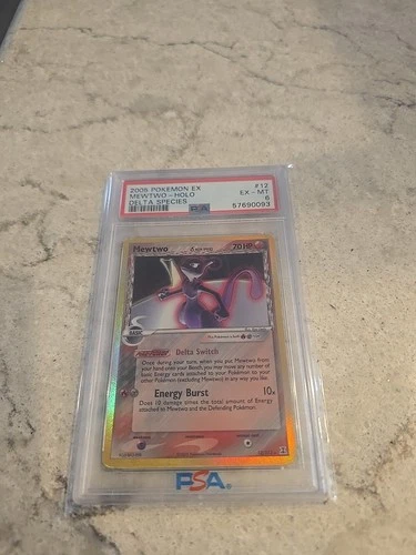 2005 Pokemon EX Delta Species Mewtwo Holo #12 Ex-Mint PSA 6 LOW POP