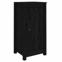 Sideboard 2Er Set Schwarz Massivholz Kiefer Wohnzimmer 39X35X80 Cm