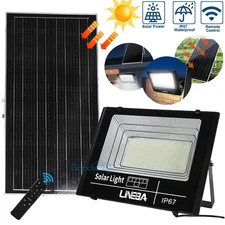 9900000lm 3000W Solar Street Light Security Flood Lamp Dusk to Dawn Outdoor Wall