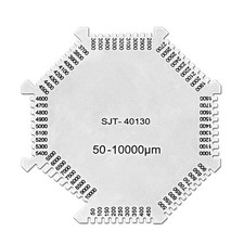 Professional Octagonal Wet Film Comb Thickness Gauge Card 50-10000um Measurement