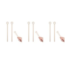  6 Stück Holz Percussion Sticks 12,18 Zoll Glockenspiel Hammer Xylophon Mallets