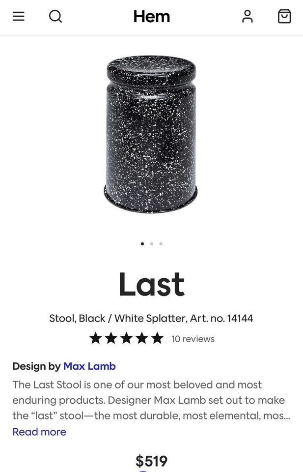 The “LAST” stool by Hem - Image 4 of 4