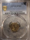 PCGS MS-63 1911 INDIAN HEAD GOLD 2.5 QUARTER EAGLE Code 666