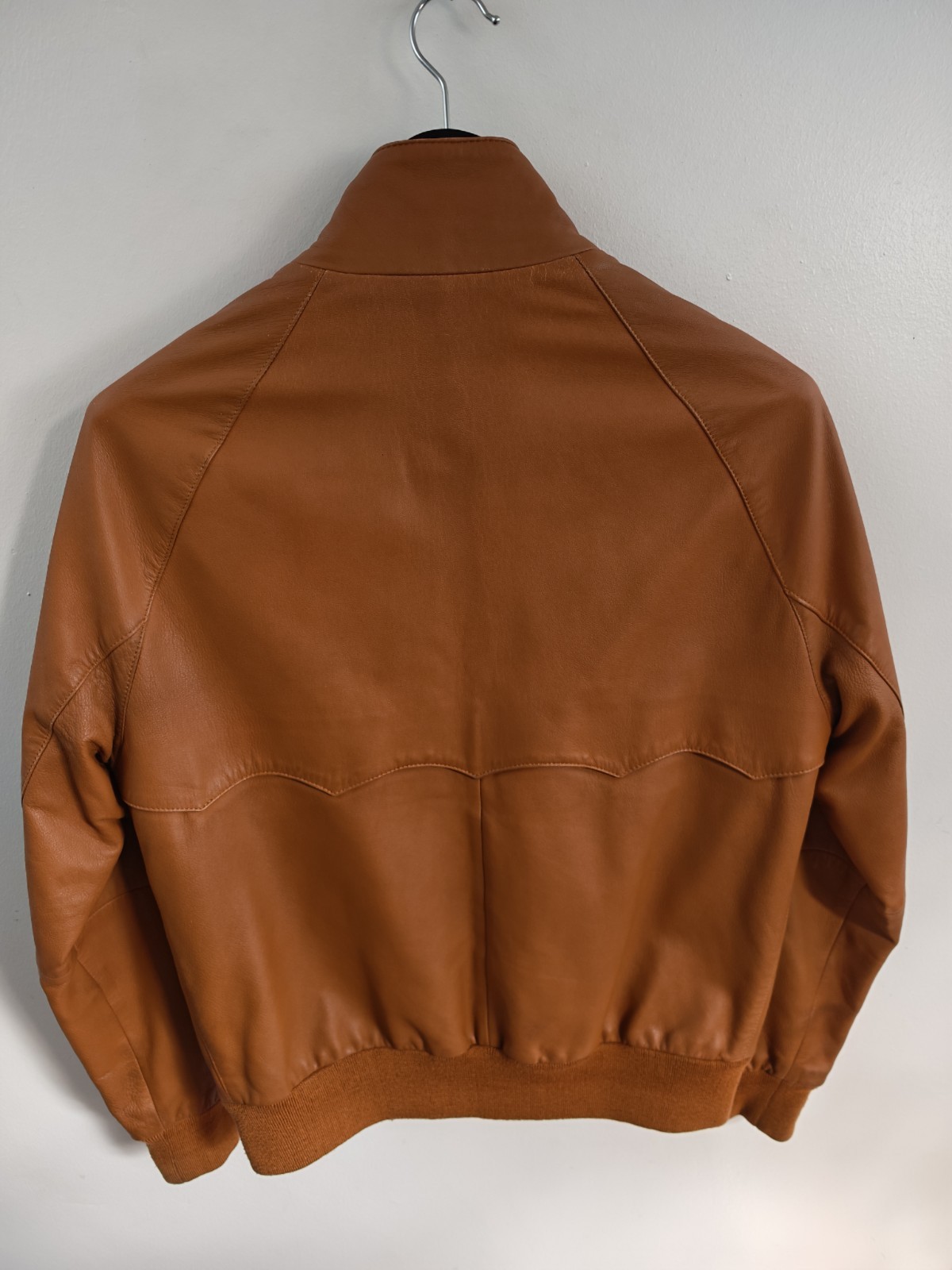 Baracuta G9 Harrington Leather Jacket Tan Brown Men's Size 38 Made in England image 3